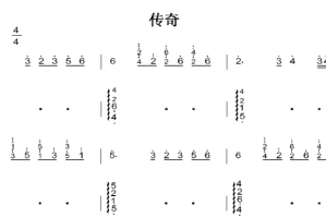 传奇钢琴简谱 传奇钢琴简谱教学视频